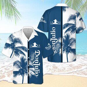 Donjulio Hawaiian Shirt for Men, Button Down Summer Beach Short Sleeve